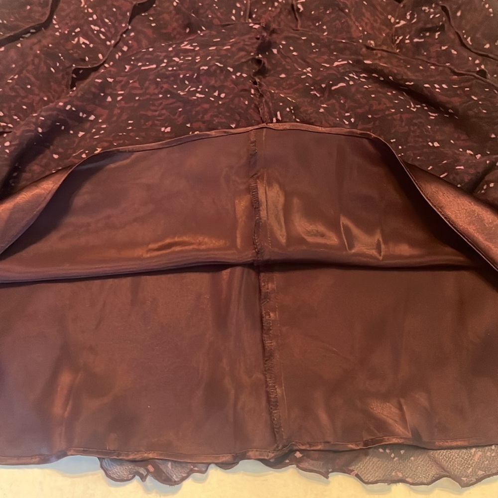 Ann Taylor Silk Purple Ruffle Skirt Size 16 - Picture 10 of 15